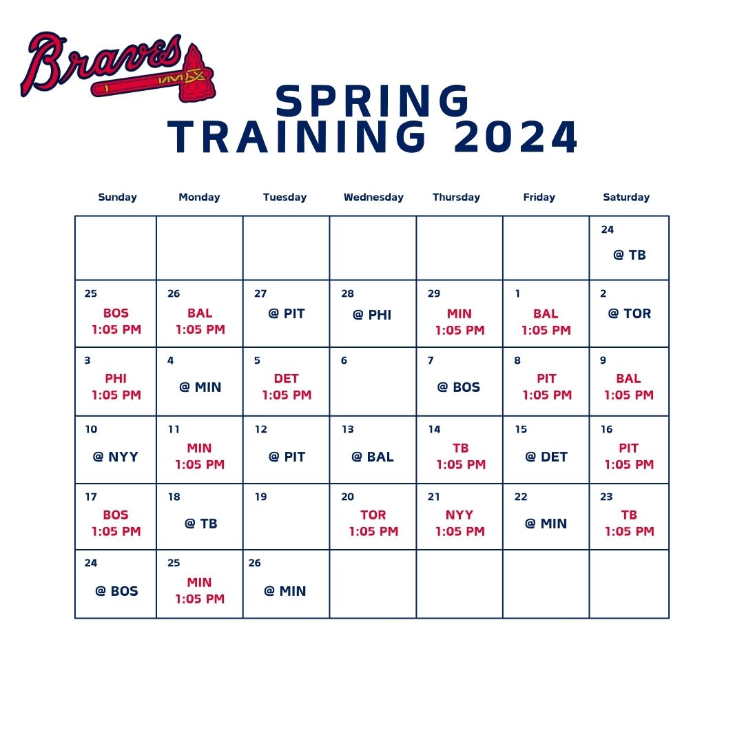 Atlanta Braves Spring Training: 2024 - Hanley Homes Group